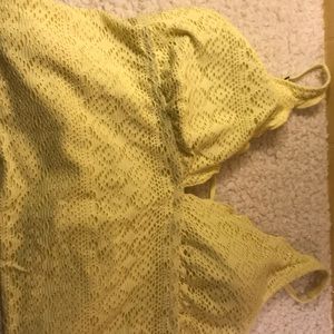 Yellow bathing suit top